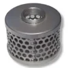 Perforated metal cylindrical filter with threaded top