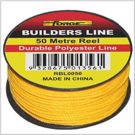 Yellow builders line 50 metre reel spool