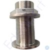Stainless steel threaded pipe fitting with flange