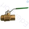 Brass ball valve with green lever handle