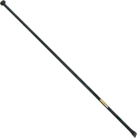 Long steel crowbar with chisel end
