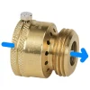 Brass backflow preventer valve with threaded connection