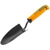 Hand garden trowel with yellow handle