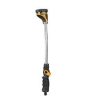 Long-handled garden watering wand with adjustable spray head