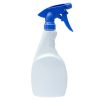 White spray bottle with blue trigger nozzle
