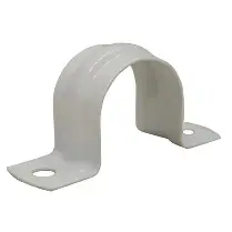 White metal pipe saddle clamp bracket